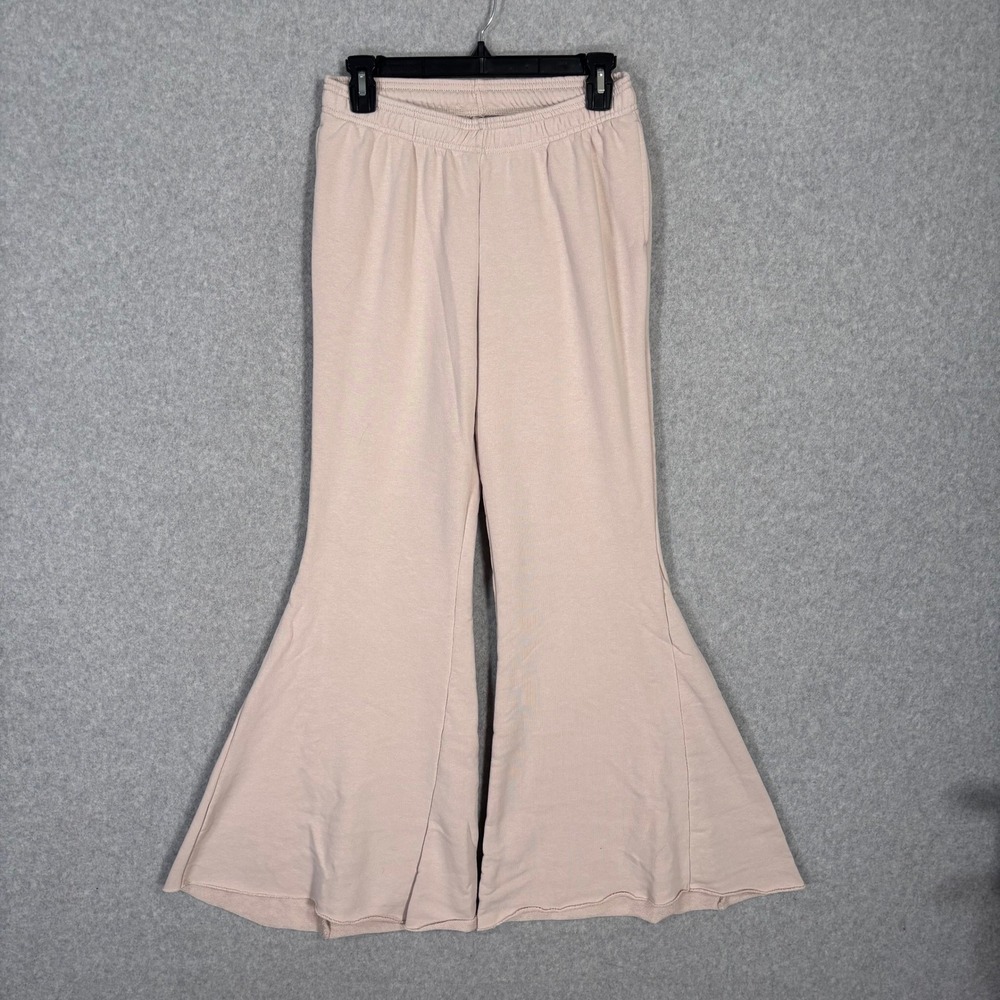 Wild Fable Bell Bottom Sweatpants Small Tan Extreme Flare Lounge Comfy Cozy Boho